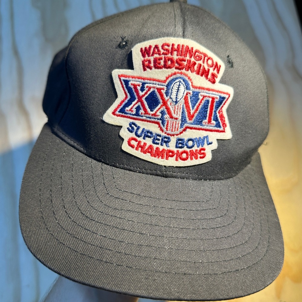 Vintage AJD Washington Redskins Super Bowl XXVI Champions Black Snapback Hat